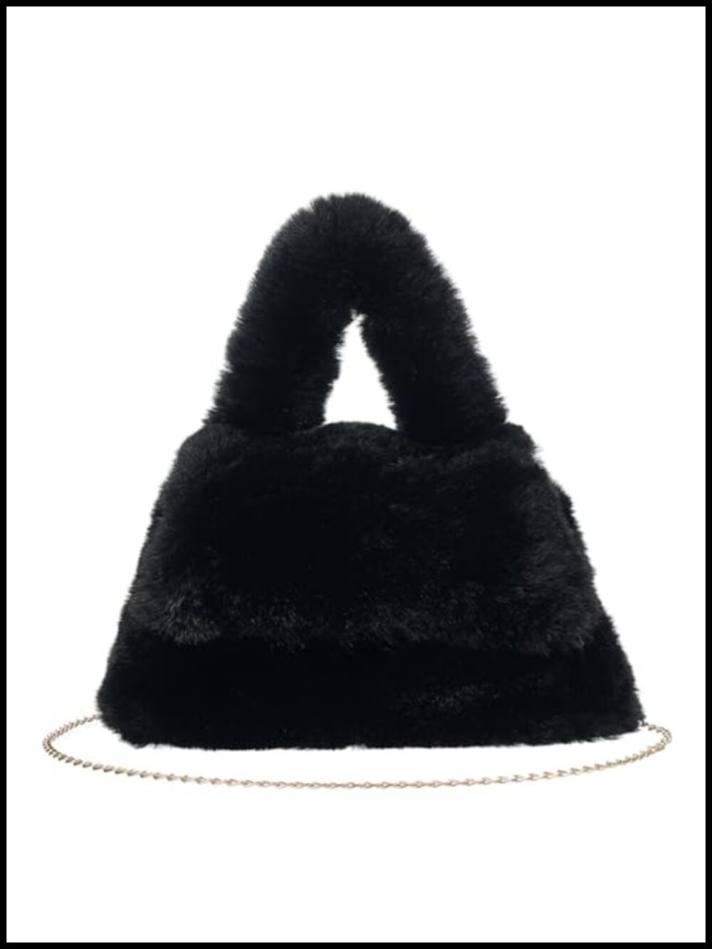 Fluffy Plush Tote Bag for Women Fur Shoulder Handbag Faux Fur Purse Winter